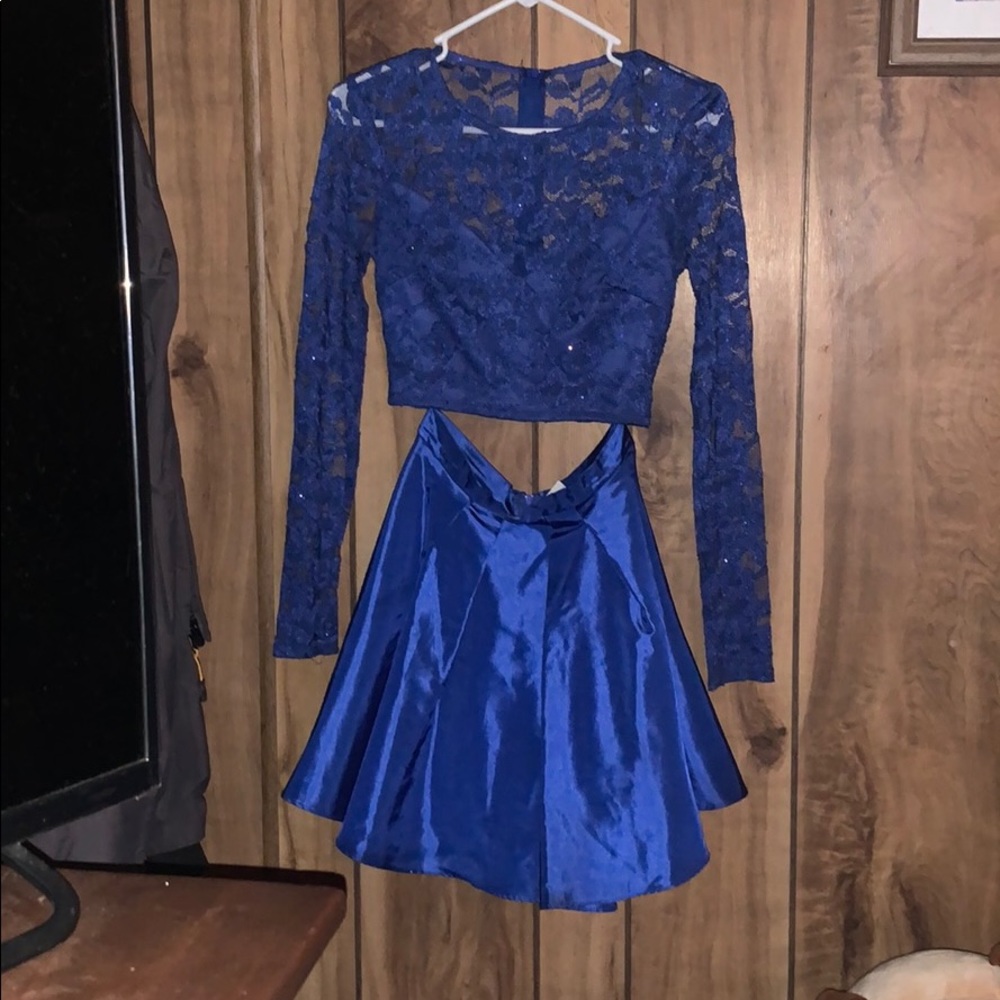 Two piece blue dress
